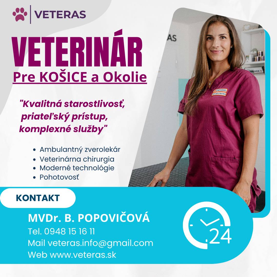 Veterinár Košice MVDr. Barbara Popovičová Veterinárna ambulancia s pohotovosťou a chirurgiou VETERAS